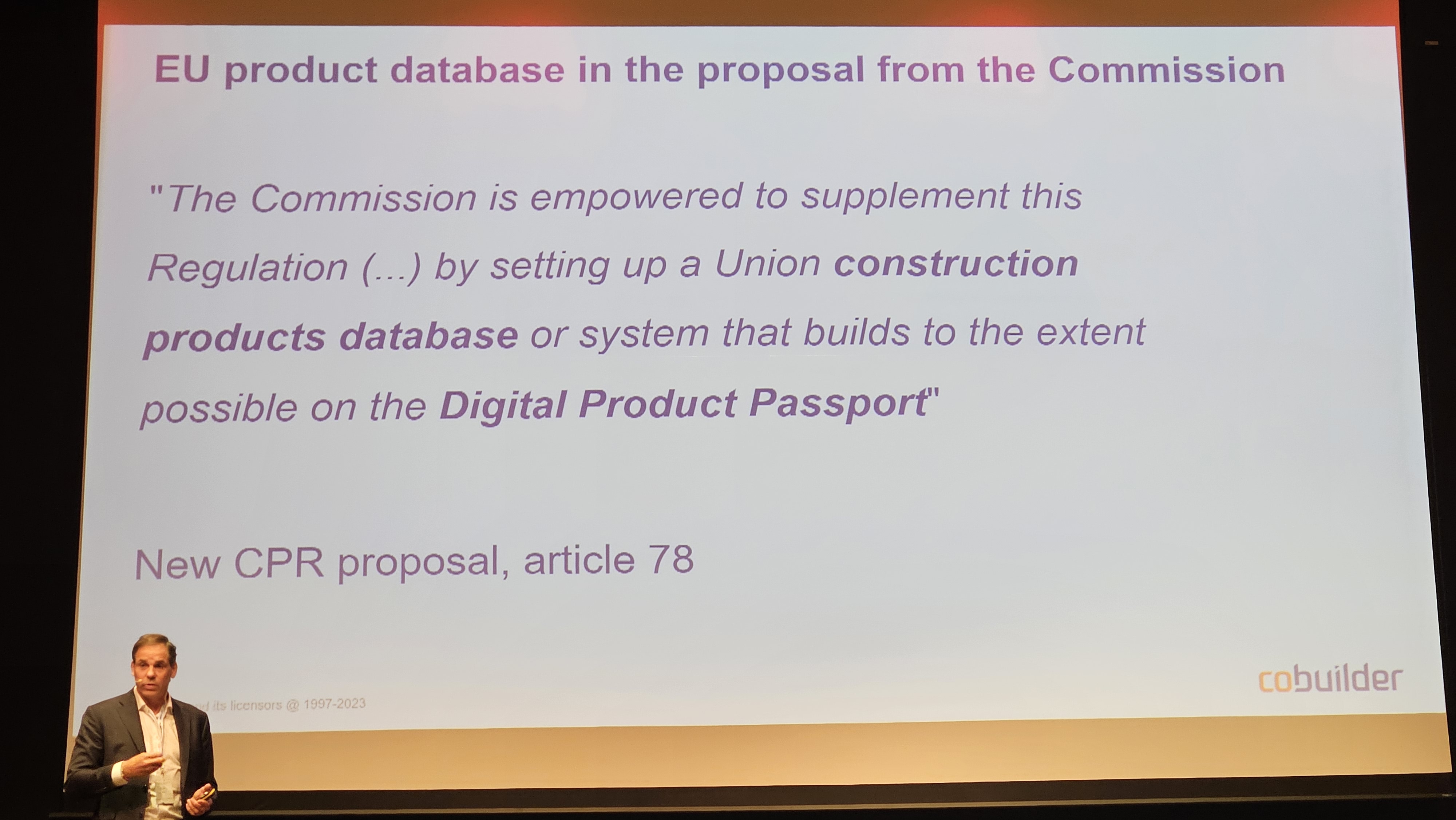 New CPR proposal från EU-kommisionen, Lars Fredenlund från Cobuilder